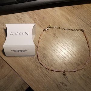 Avon Choker Heart Charm Necklace